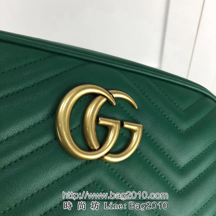 GUCCI古馳頂級原單 新款專櫃品質 實物實拍 447632綠色鏈條單肩斜跨包 HY1200